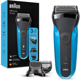 BRAUN Black & Blue Electric Shaver Series 310BT