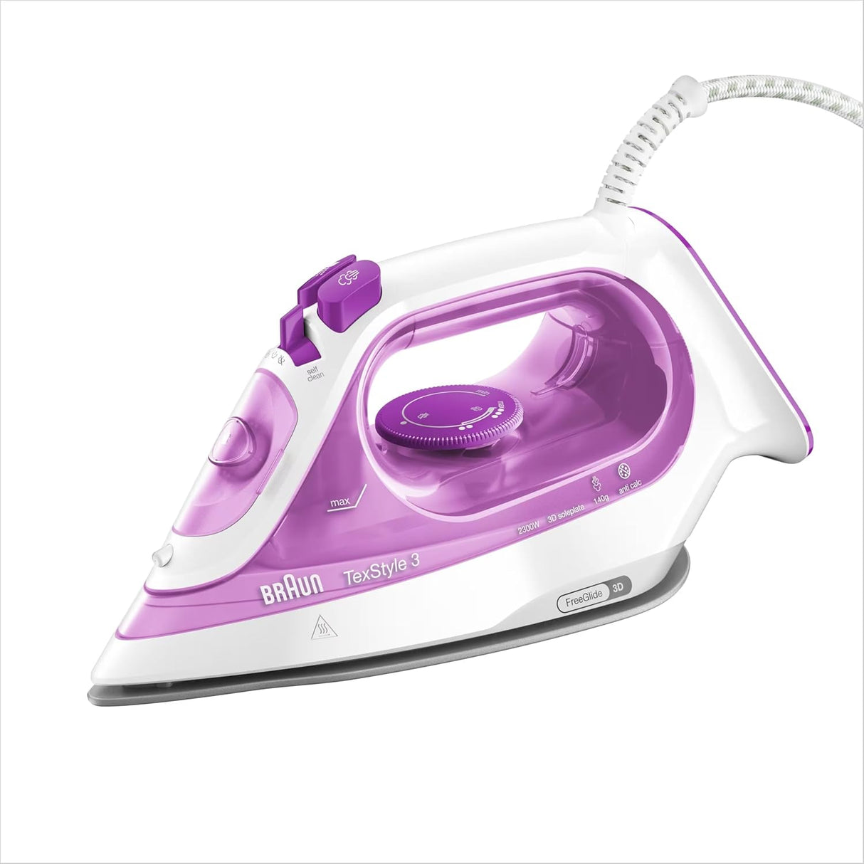 BRAUN Purple Steam Iron Text Style 3 12730010-SI3031