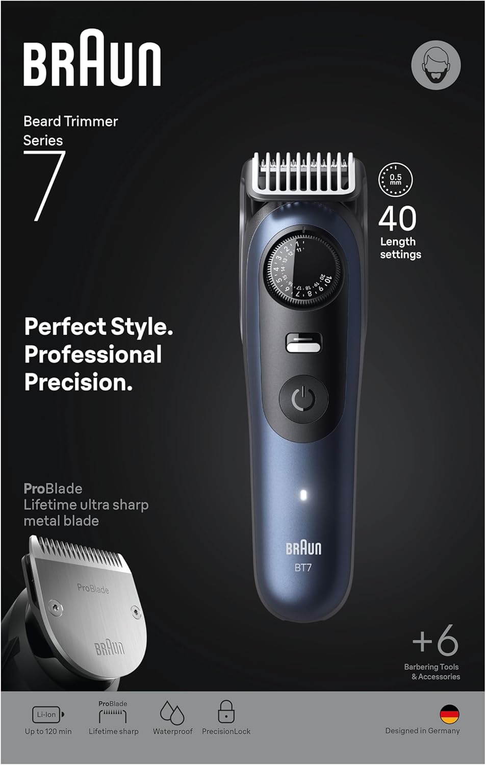 BRAUN Beard Trimmer Series 7 BT7520