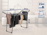 LEIFHEIT 81690 Standing Dryer Pegasus 150 Solid Black