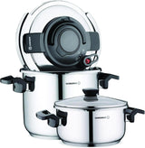 KORKMAZ A178 Alessa 4 Pcs Pressure Cooker Set