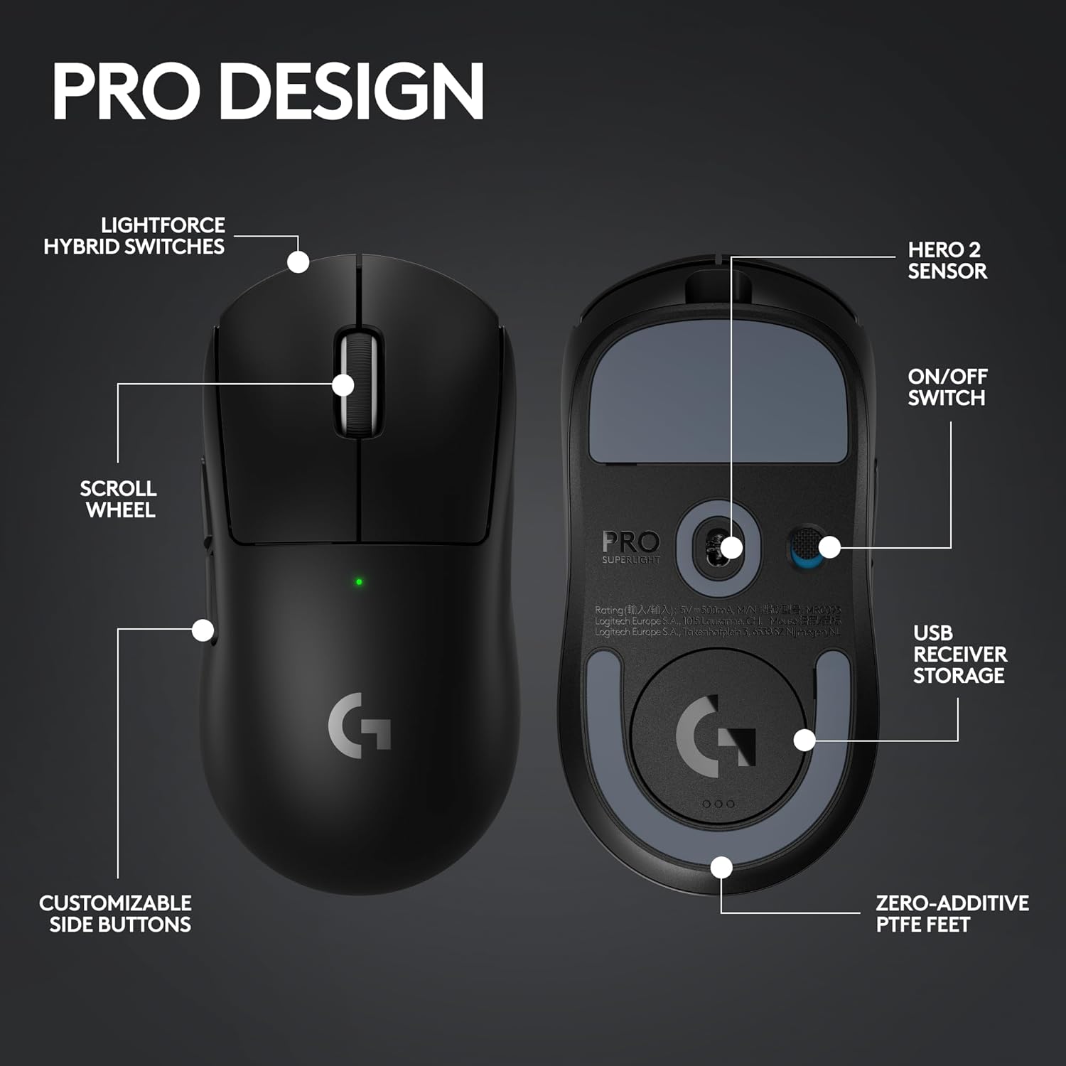 Logitech G PRO SUPERLIGHT2保証書付き ロジクールG PRO X 2 Superlight Wireless Gaming Mouse