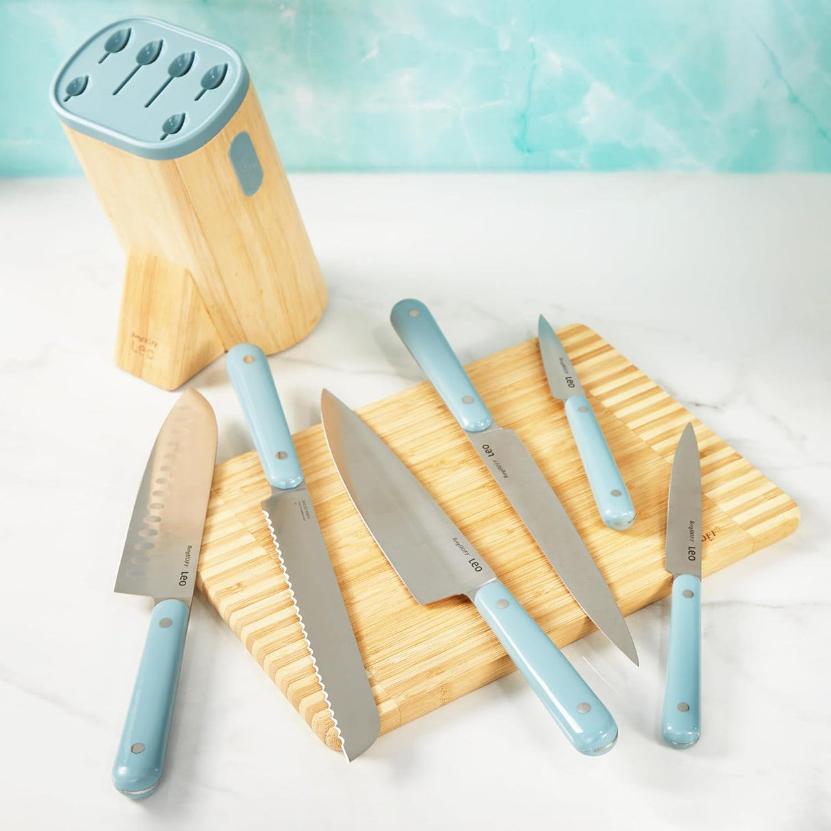 BERGHOFF 7-pc Knife Block Set Glints Slate 3950350