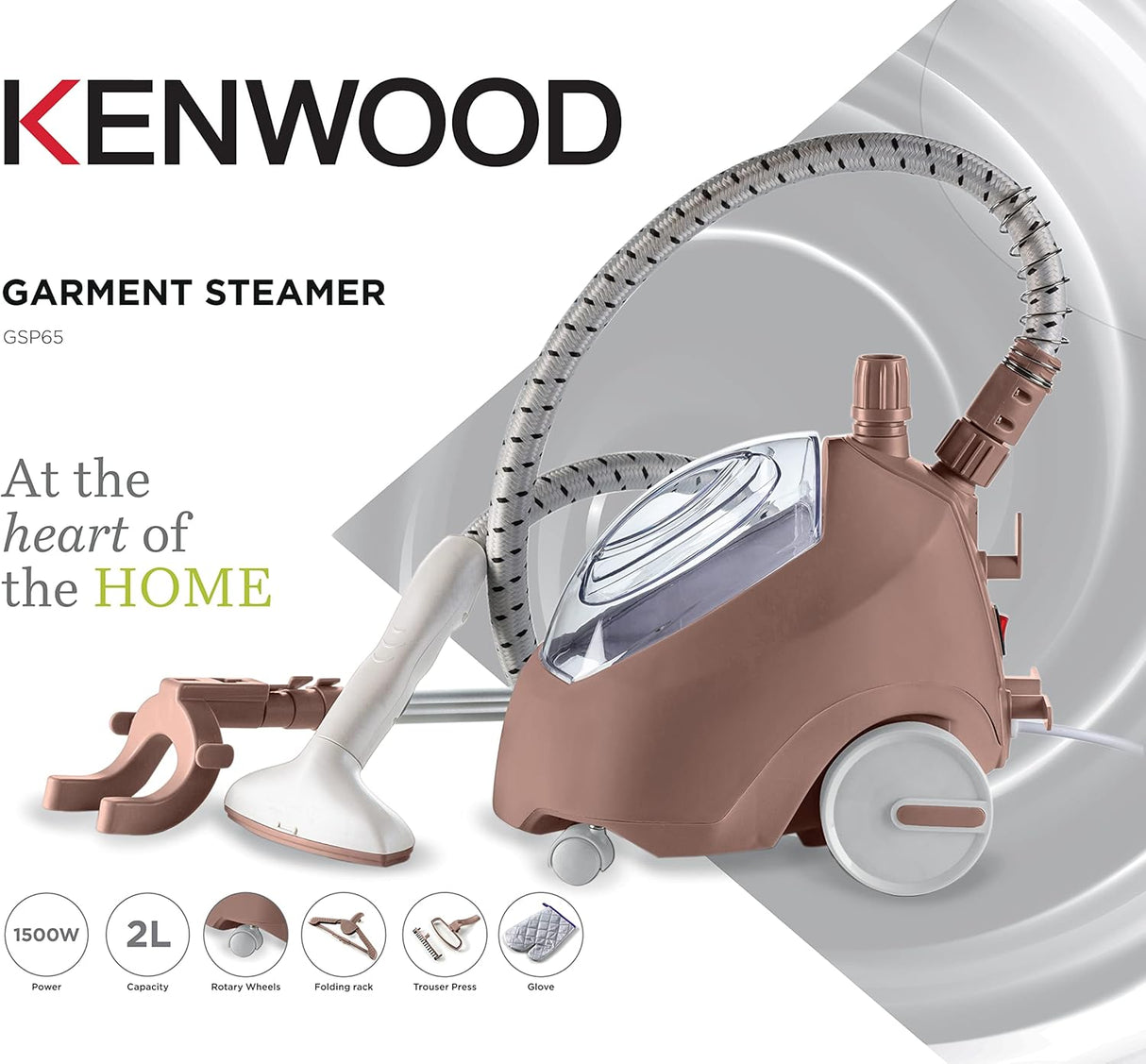 KENWOOD Pink Garment Steamer GSP65.500