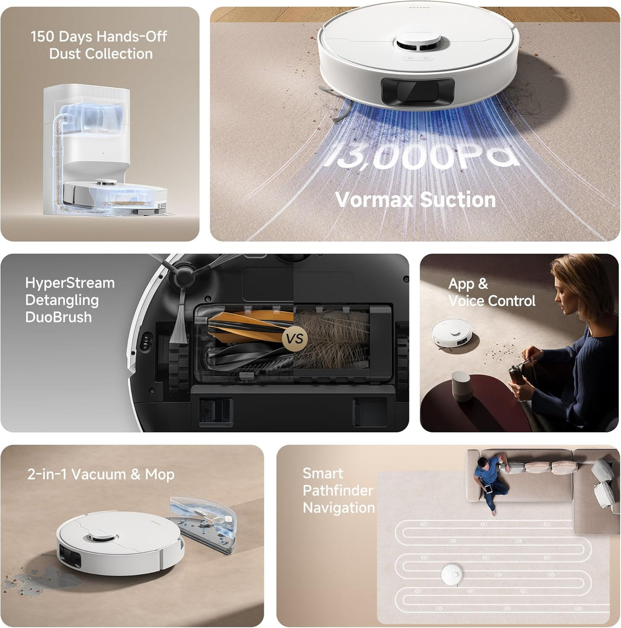 DREAME D20 Plus White Robot Vacuum