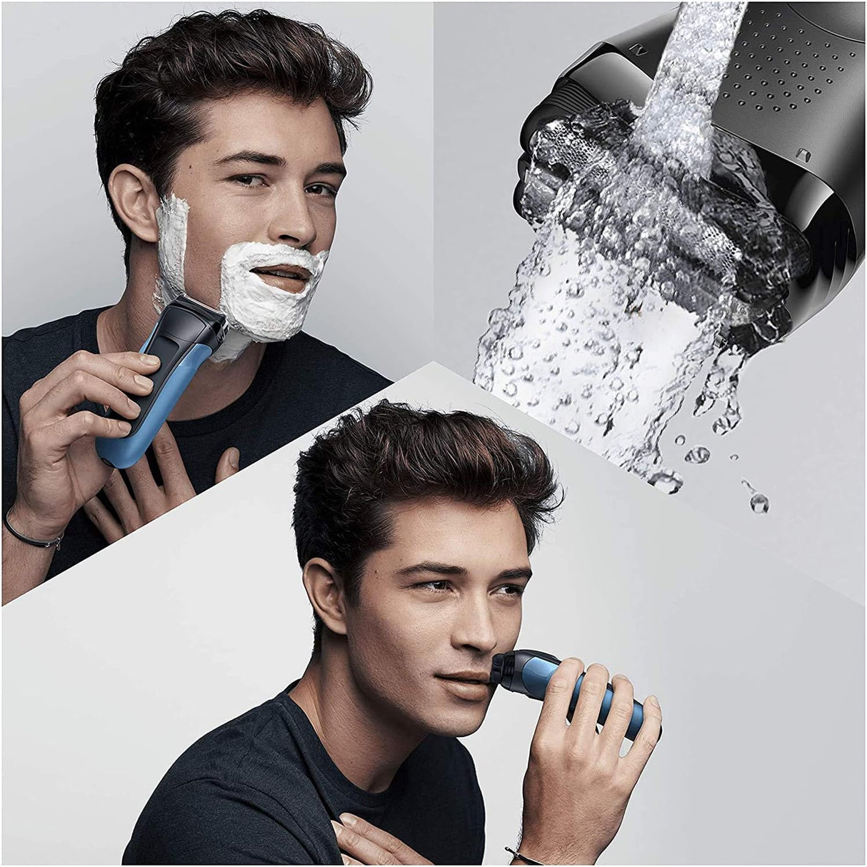 BRAUN Black & Blue Electric Shaver Series 310BT