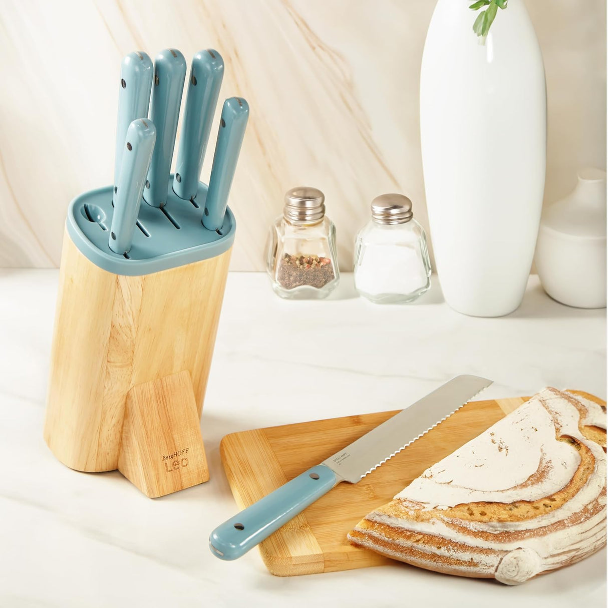 BERGHOFF 7-pc Knife Block Set Glints Slate 3950350