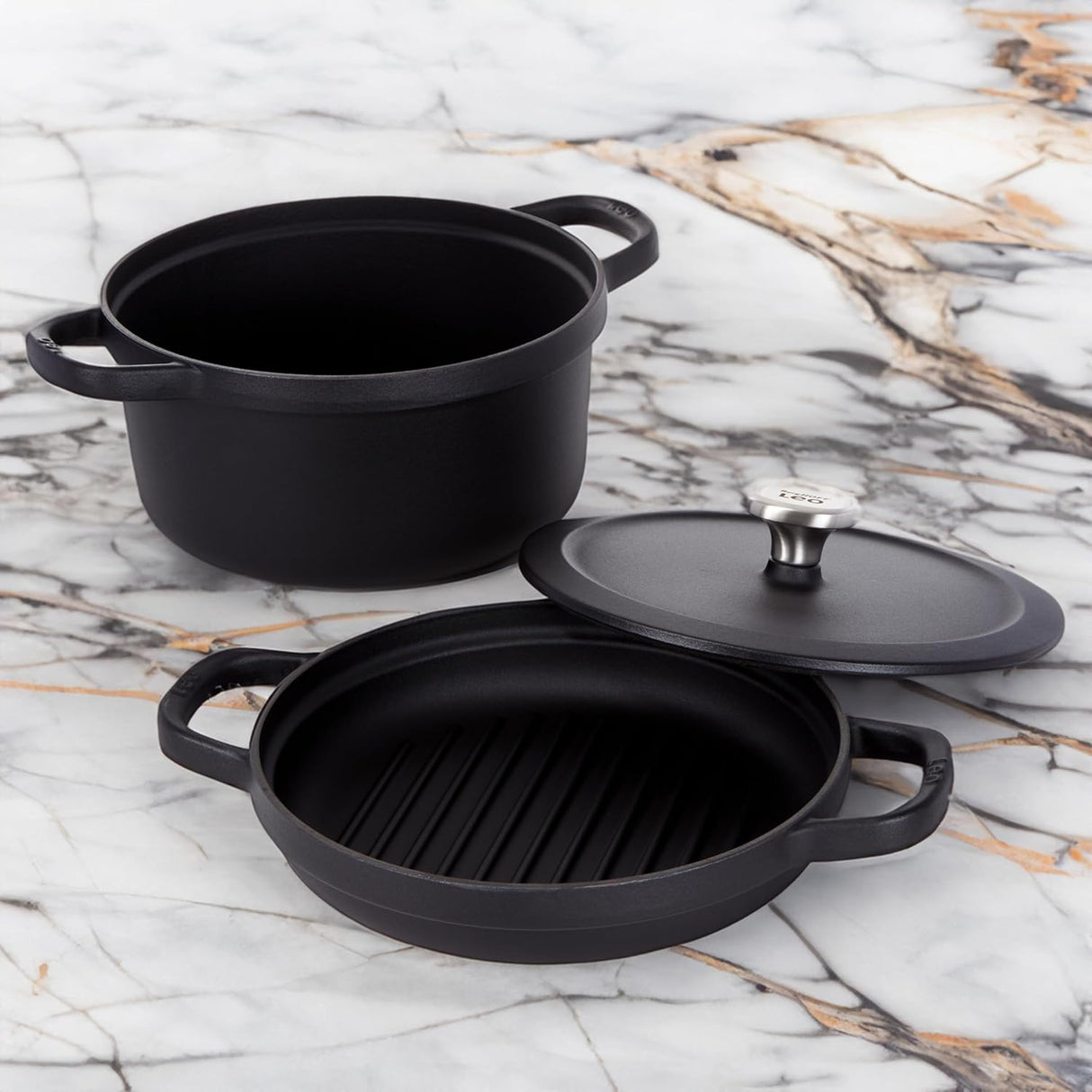 BERGHOFF Grill Pan Graphite Cast Iron 26cm 3950467