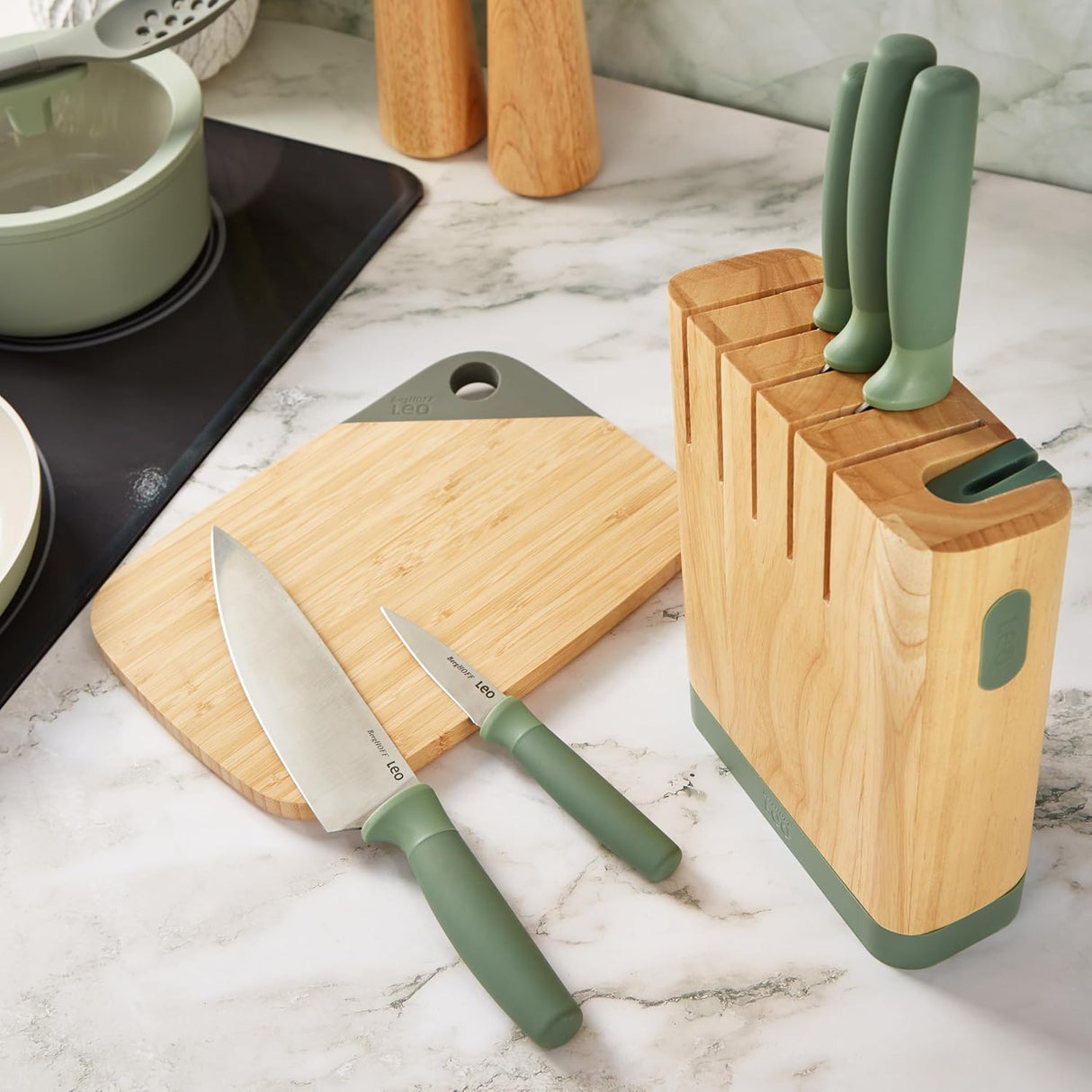 BERGHOFF 6pc Knife Block Set Forest 3950351