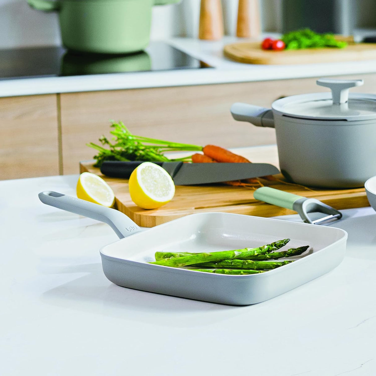 BERGHOFF Grill Pan Non-Stick Balance Moonmist 24cm 3950435