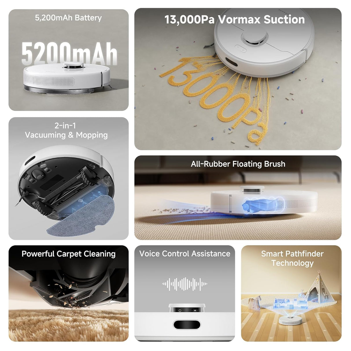 DREAME F10 White Robot Vacuum