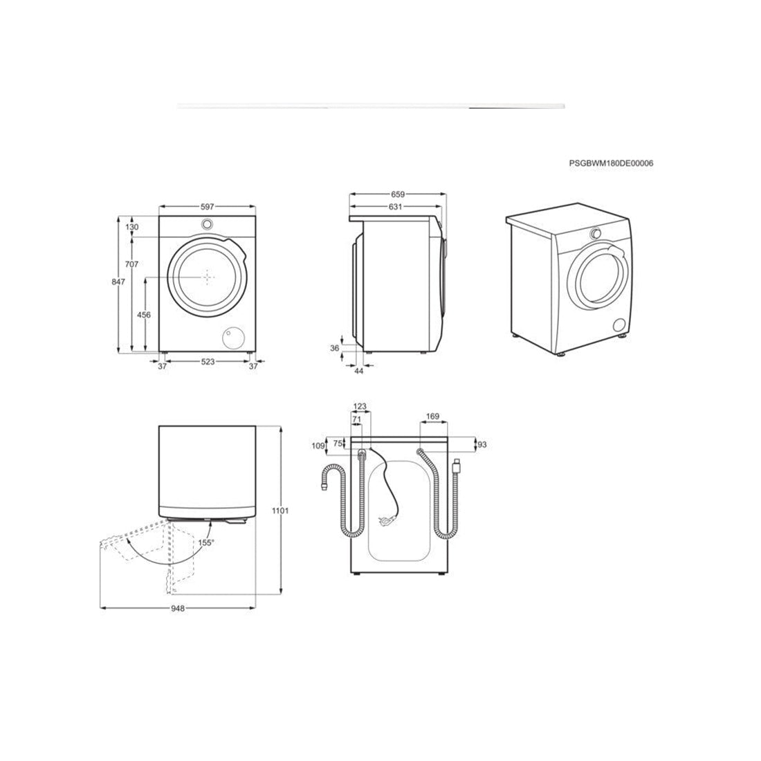 Washer Dryer EW7W3164LB 10/6 Kg : Fattal Online Magnet Shop Lebanon