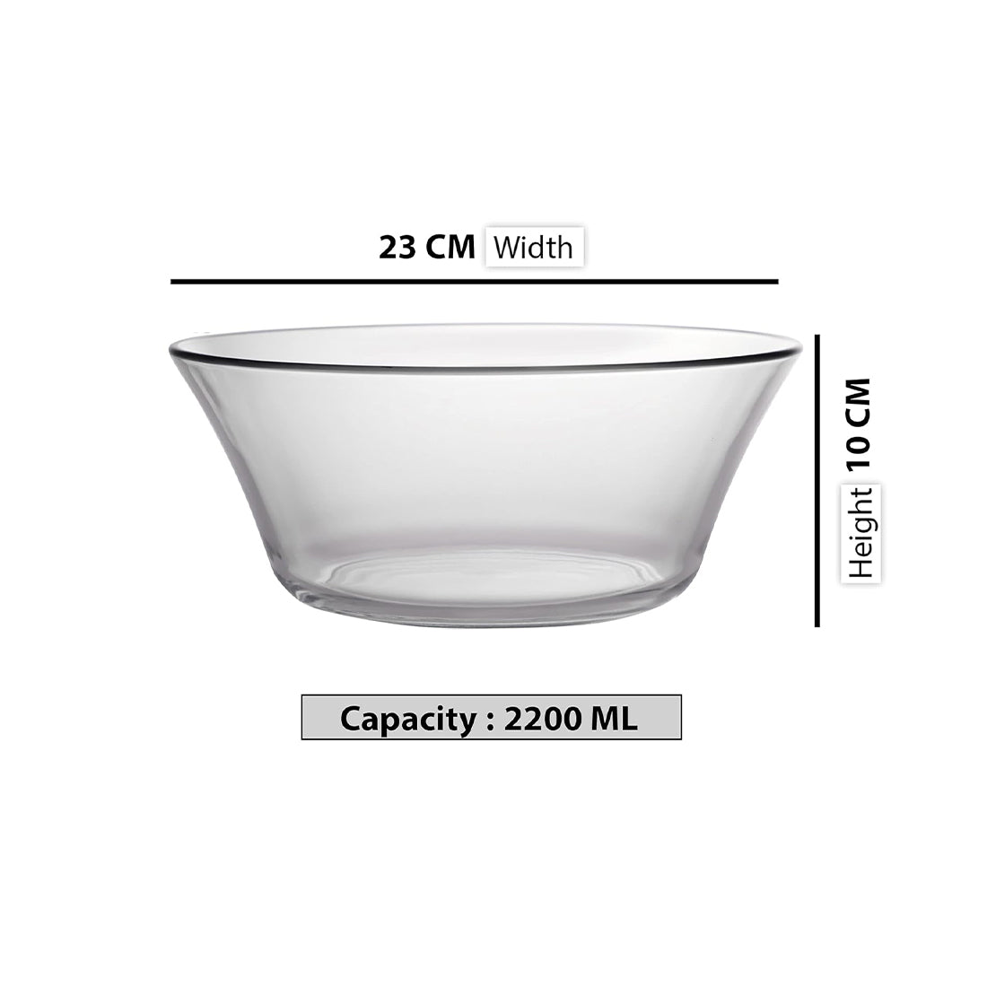 Clear Table Bowl 23 cm - 220 cl : Fattal Online Magnet Shop Lebanon