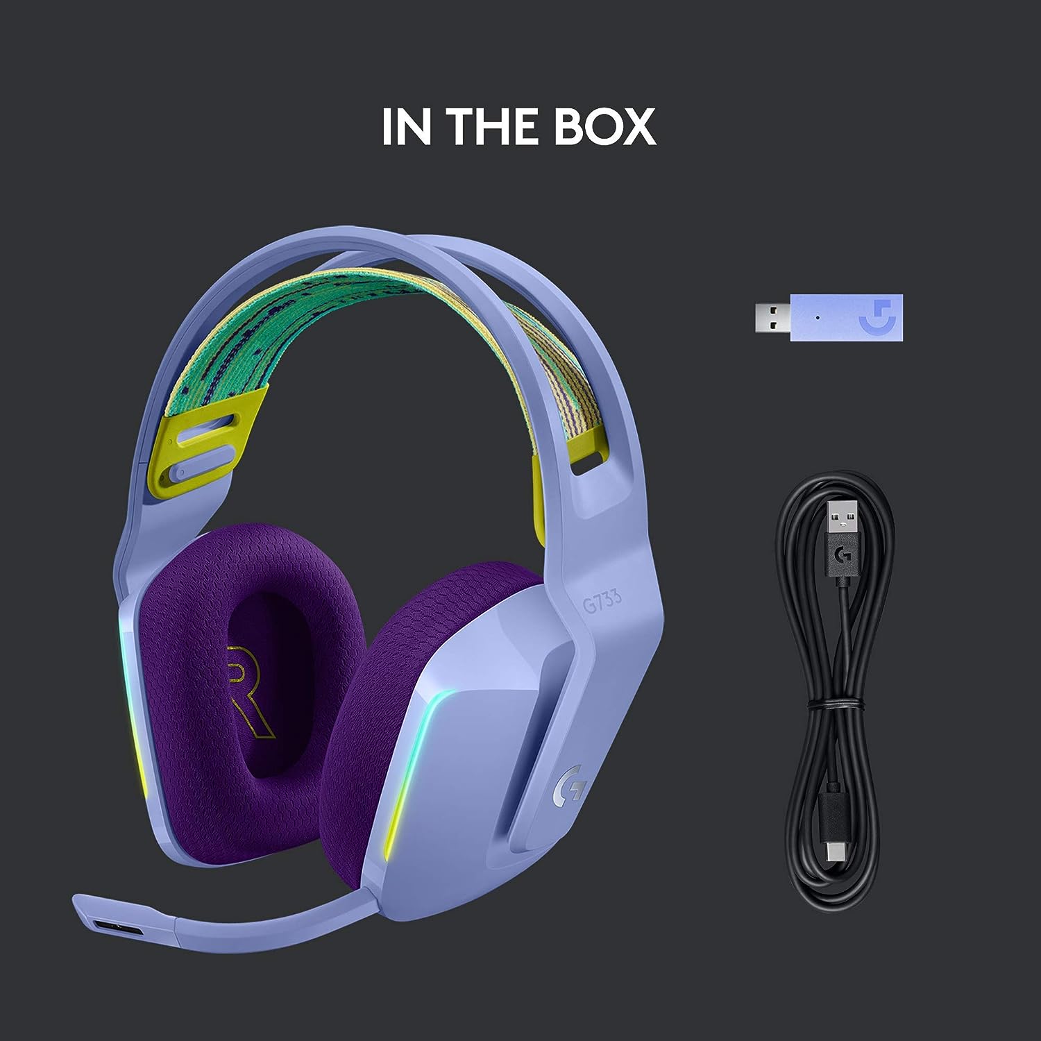 g733 lightspeed wirless rgb gaming headset lilac 981 000890 MAGNET SHOP