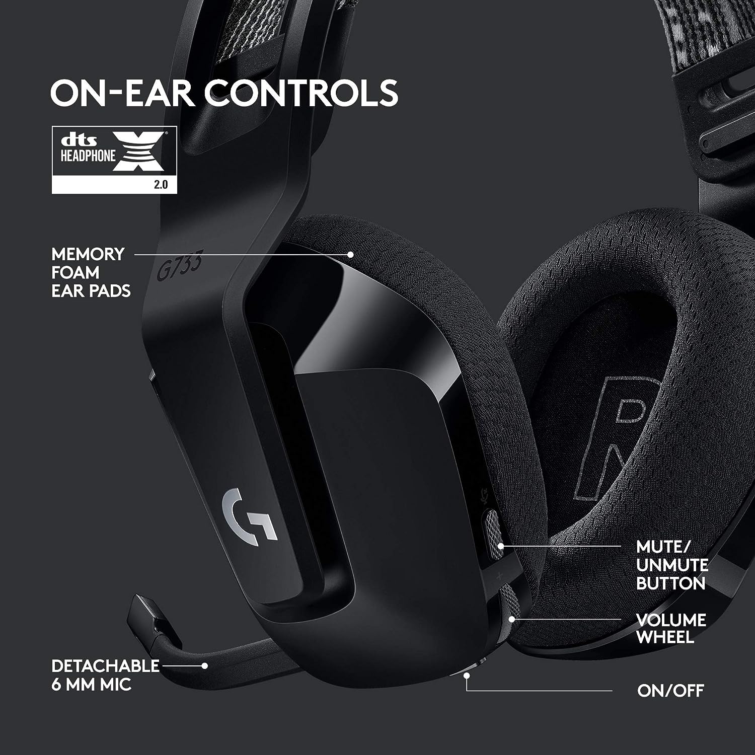 g733 lightspeed wireless rgb gaming headset blk 981 000864 MAGNET SHOP