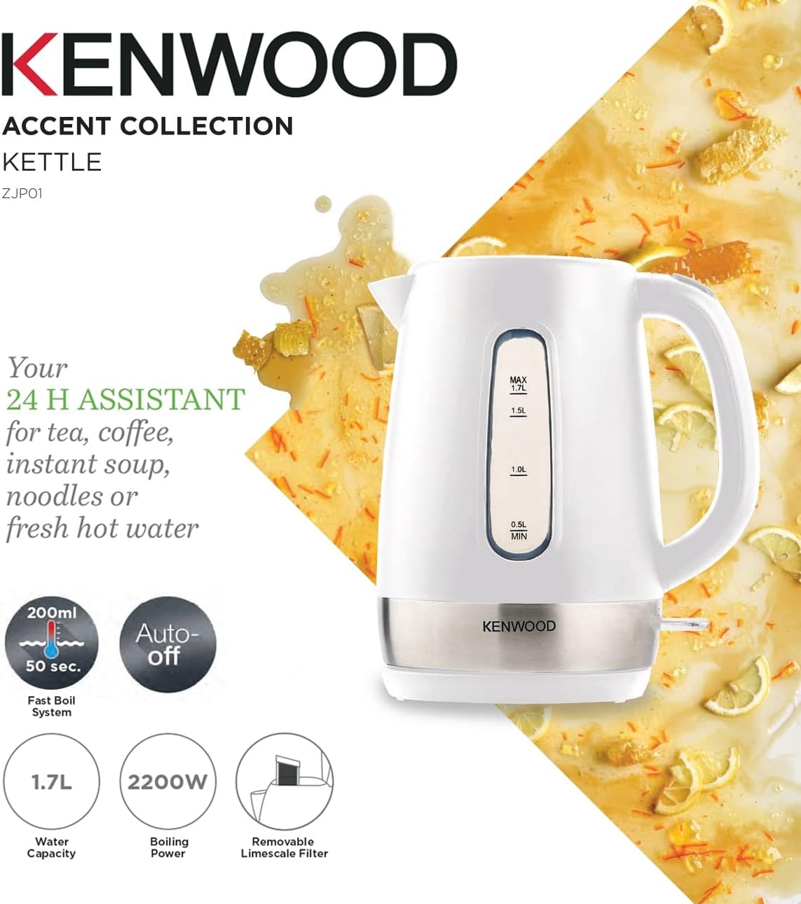 Kenwood yellow kettle top